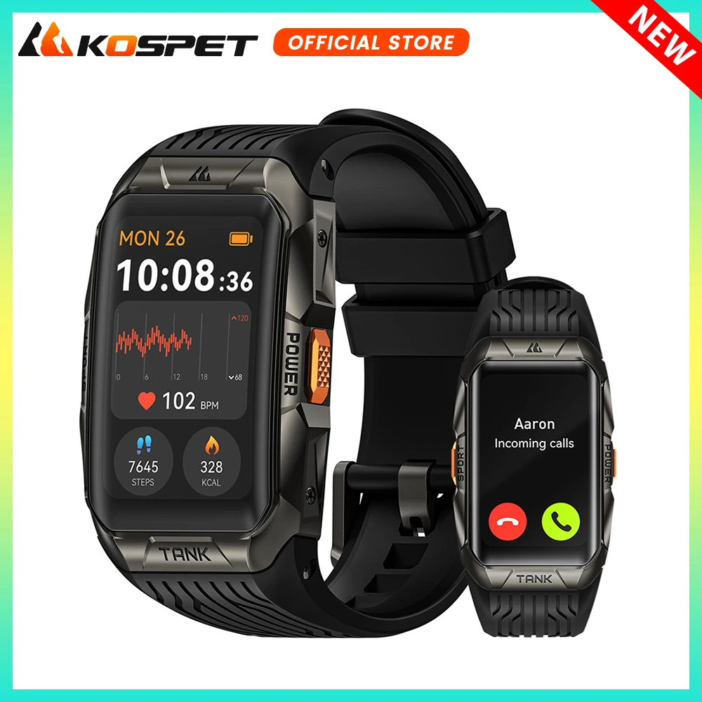 2025 KOSPET TANK X2 Rugged Smart Watch For Men 3D Curved Screen AMOLED AOD 5ATM IP69K Waterproof Bluetooth Call AI Assistant
2025 KOSPET TANK X2 Rugged Smart Watch For Men 3D Curved Screen AMOLED AOD 5ATM IP69K Waterproof Bluetooth Call AI Assistant