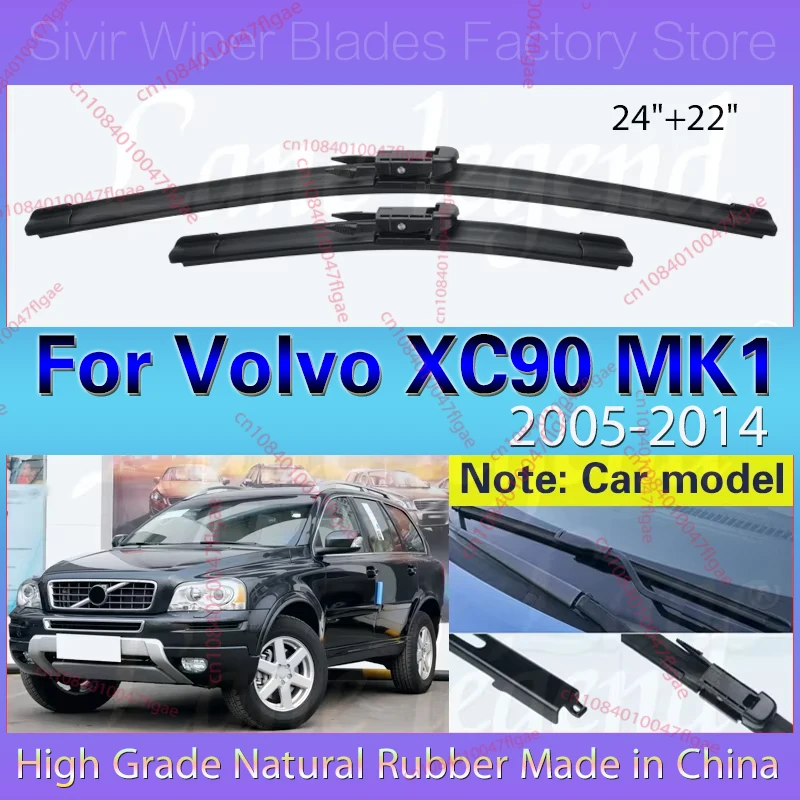 Car Wiper Front Car Wiper Blade Blades For Volvo XC90 MK1 2005 - 2014 Windshield Windscreen Window 24"+22" LHD Car Accessories
Car Wiper Front Car Wiper Blade Blades For Volvo XC90 MK1 2005 - 2014 Windshield Windscreen Window 24"+22" LHD Car Accessories
