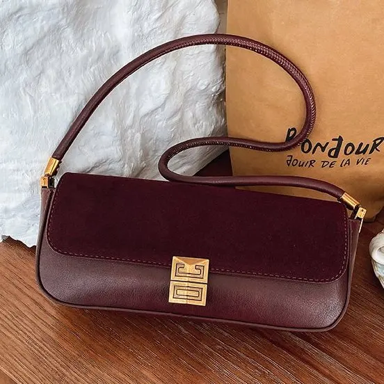 Осенняя новинка 2627, универсальная нишевая дизайнерская модная простая трендовая легкая роскошная сумка через плечо в стиле ретро