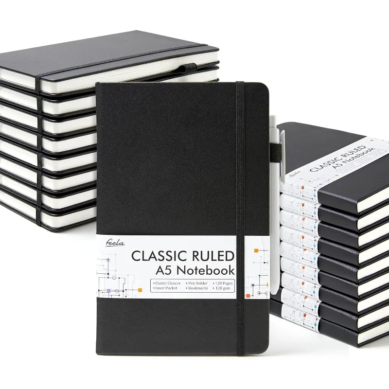 18-pack work diary, business notebook bulk hardcover horizontal line writing diary with pen holder
18-pack work diary, business notebook bulk hardcover horizontal line writing diary with pen holder