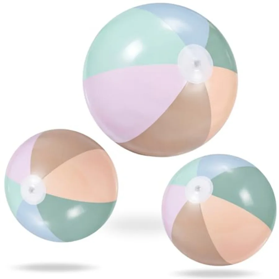 3 Pcs Inflatable Beach Balls 24 and 16 Inch Large Round Pool Balls PVC Toys for Adults Summer Beach Water Games, Birthday Luau
3 Pcs Inflatable Beach Balls 24 and 16 Inch Large Round Pool Balls PVC Toys for Adults Summer Beach Water Games, Birthday Luau