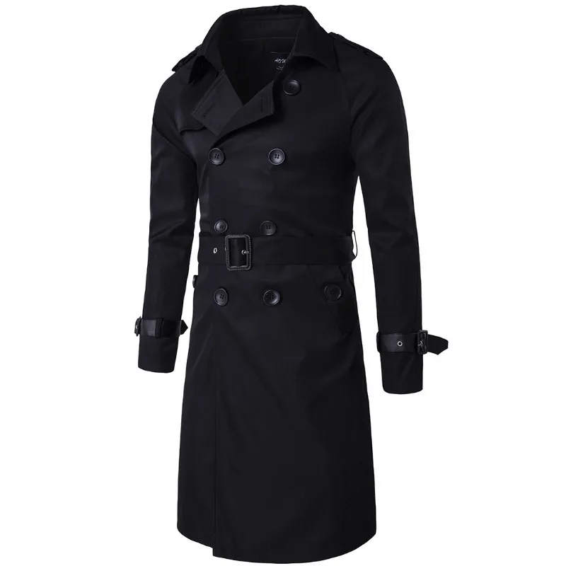 Fashion Spring Casual Solid Color Versatile Long Slim Double-breasted Trench Coat Men's Jacket
Fashion Spring Casual Solid Color Versatile Long Slim Double-breasted Trench Coat Men's Jacket
