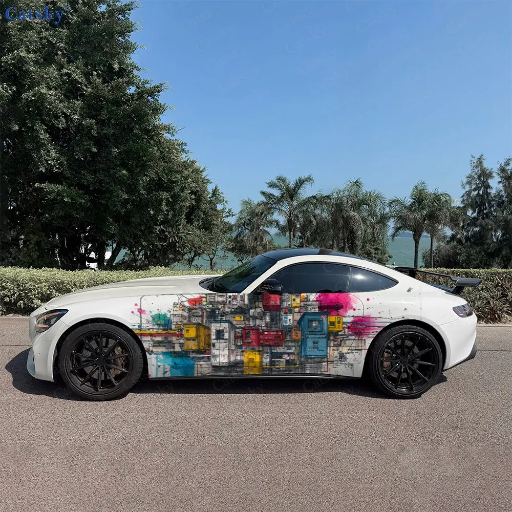 2pcs Splatter Ink Container Town , Durable, Fade-resistant, Enhance Vehicle Aesthetics With Bold Artistic Design Car Vinyl Wraps
2pcs Splatter Ink Container Town , Durable, Fade-resistant, Enhance Vehicle Aesthetics With Bold Artistic Design Car Vinyl Wraps
