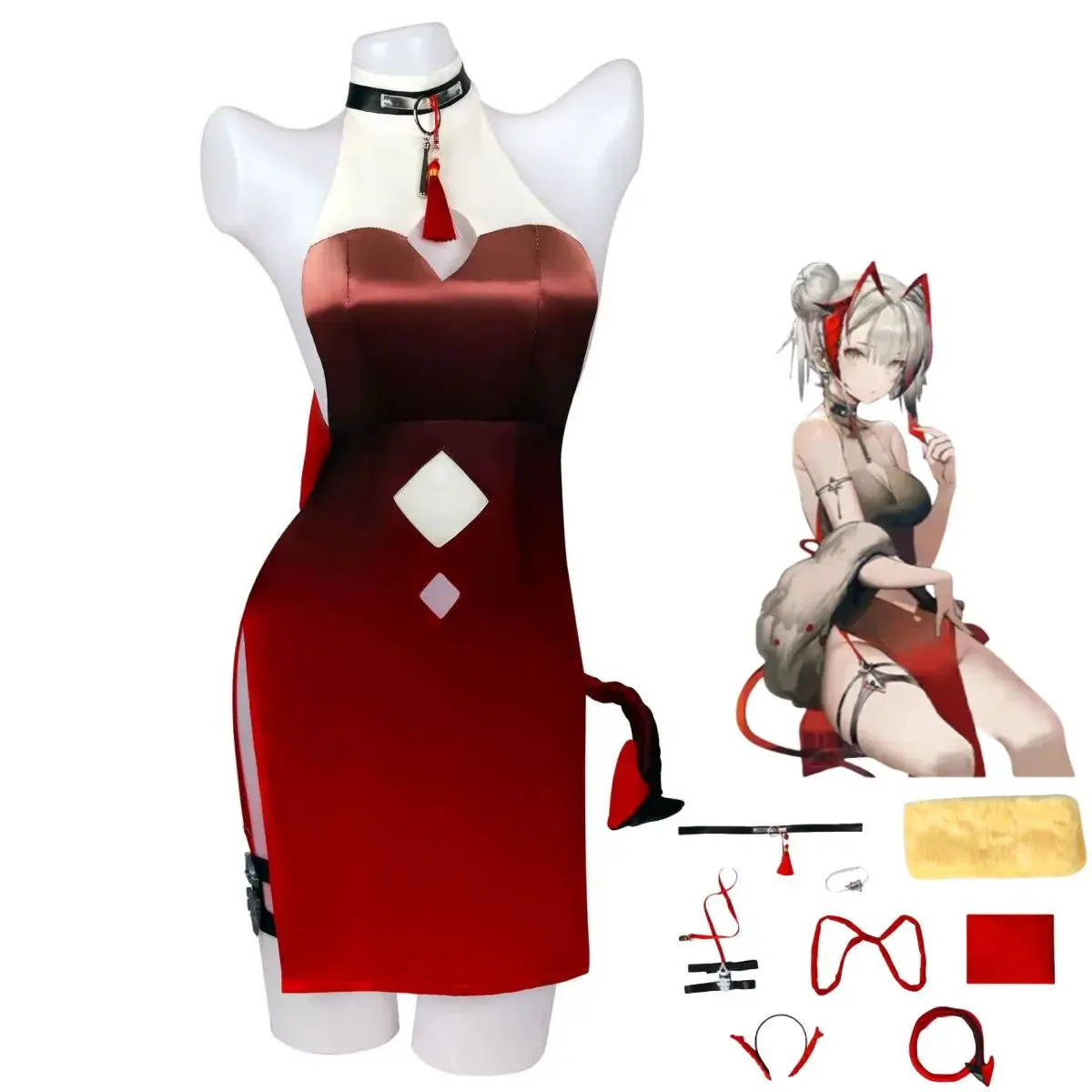 Anime Arknights W Wisadel Cosplay Vigil Night Celebration Champion Red Chinese Style Qipao Cheongsam Girls Halloween Roleplay
Anime Arknights W Wisadel Cosplay Vigil Night Celebration Champion Red Chinese Style Qipao Cheongsam Girls Halloween Roleplay