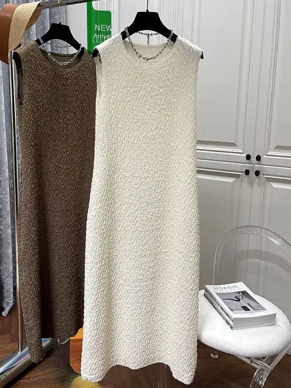 plus Size Women's Summer Bubble Sleeveless round Neck Dress Loose Base Tank Long Dress High Waist A-Line Korean Sle Commute
plus Size Women's Summer Bubble Sleeveless round Neck Dress Loose Base Tank Long Dress High Waist A-Line Korean Sle Commute