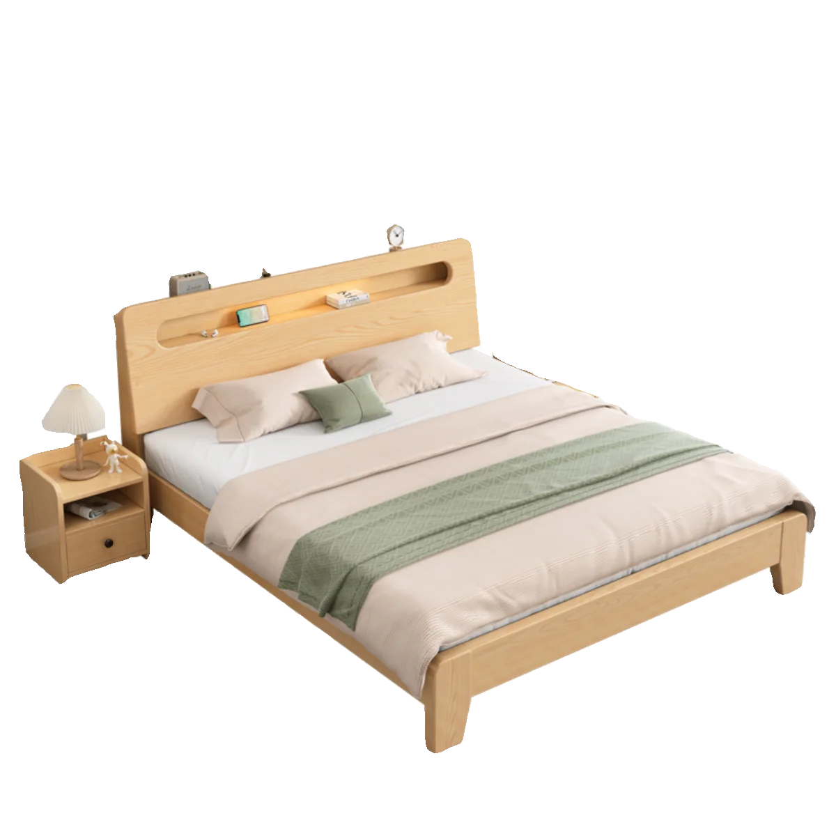 Solid wood bed 1.5 double bed household modern simple rental house with 1.2 single storage e****mical bed frame
Solid wood bed 1.5 double bed household modern simple rental house with 1.2 single storage e****mical bed frame