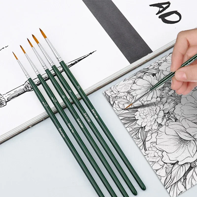 5 Pcs Hook Line Pen Nylon Ultra-fine Hand Drawn Edge DIY Digital Oil Painting Set Acrylic Watercolor Pen Pointed Painting Brush
5 Pcs Hook Line Pen Nylon Ultra-fine Hand Drawn Edge DIY Digital Oil Painting Set Acrylic Watercolor Pen Pointed Painting Brush