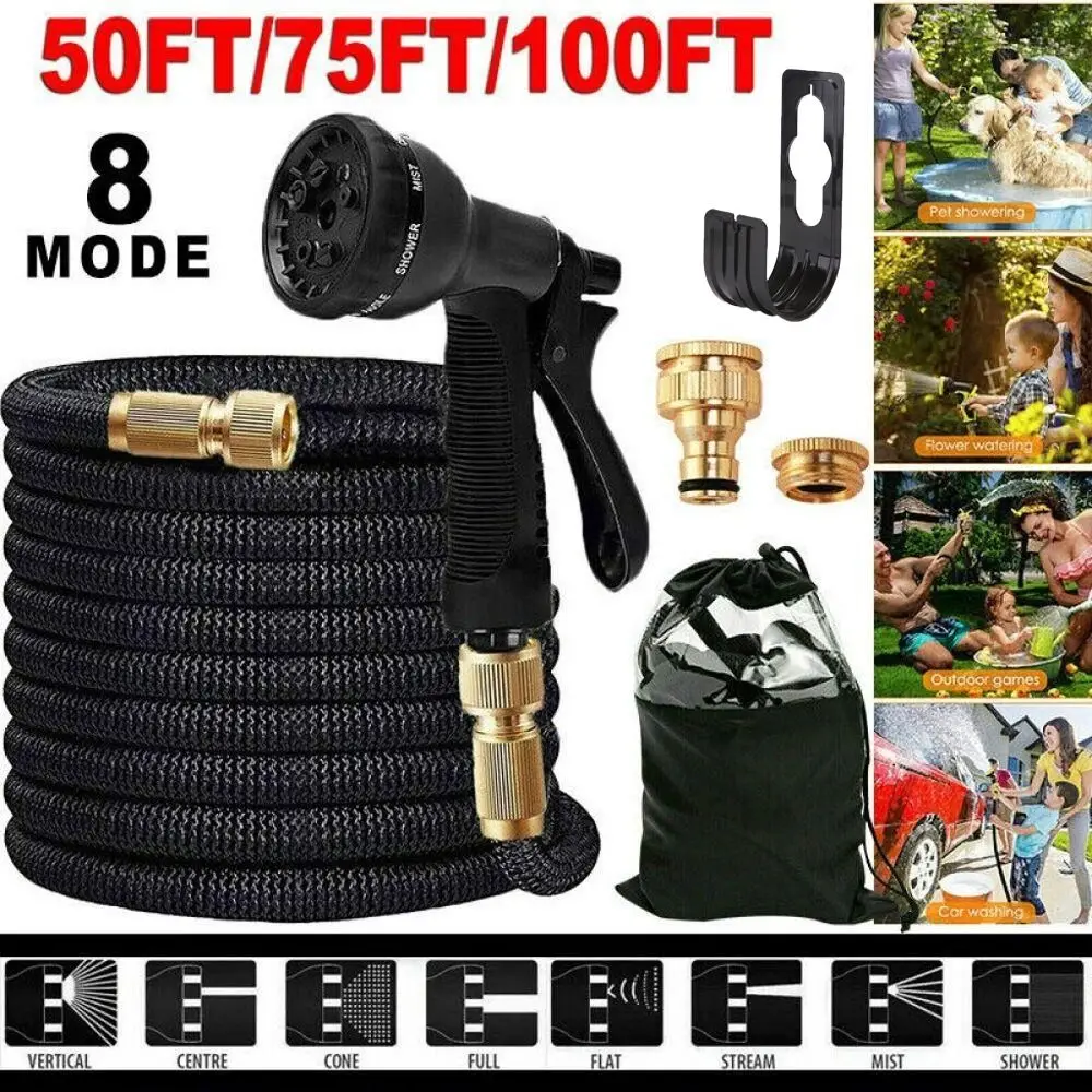 25-100FT Heavy Duty 8 Modes Expandable Garden Magic Hose Pipe Spray Gun Flexible Expanding Stretch Pipe
25-100FT Heavy Duty 8 Modes Expandable Garden Magic Hose Pipe Spray Gun Flexible Expanding Stretch Pipe
