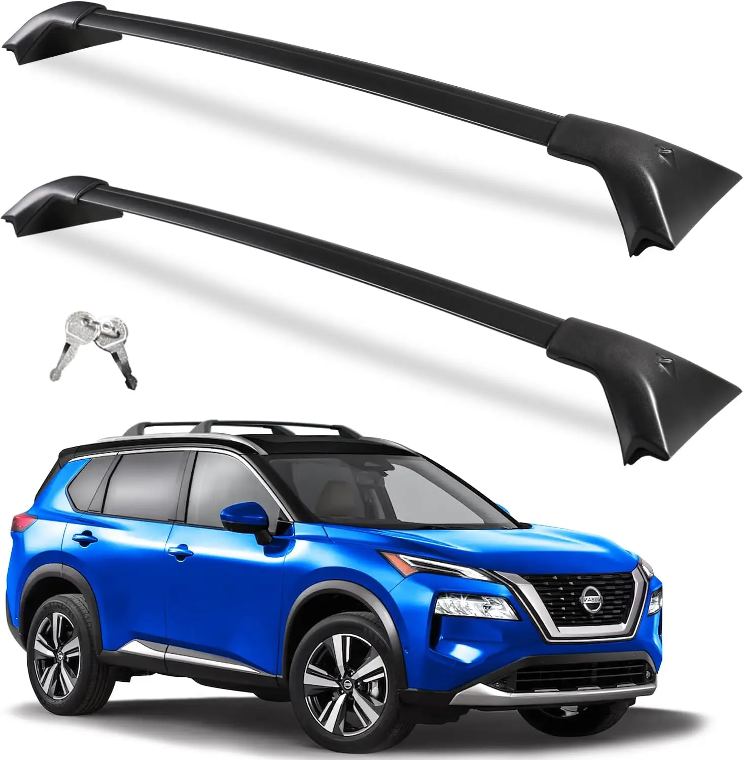 Lockable Roof Rack Cross Bars for Nissan Rogue 2021-2026, Heavy Duty Aluminum Cargo Carrier Black
Lockable Roof Rack Cross Bars for Nissan Rogue 2021-2026, Heavy Duty Aluminum Cargo Carrier Black