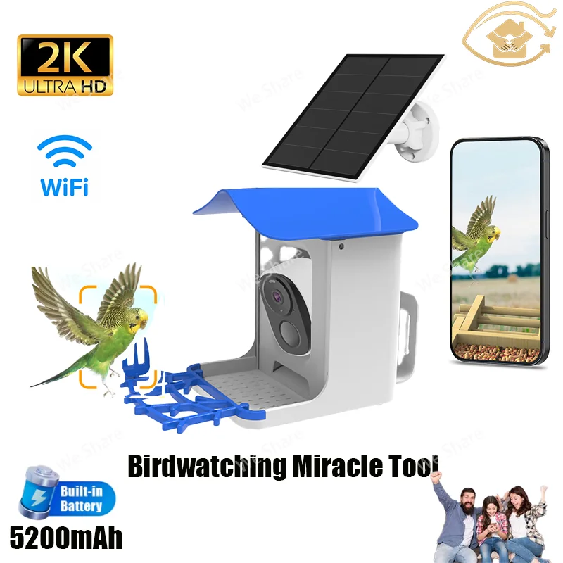 2K 3MP AI Bird Feeder Solar Wifi Camera Automatically Repel Squirrels Full Night Color Gift Birdwatching Miracle Tool
2K 3MP AI Bird Feeder Solar Wifi Camera Automatically Repel Squirrels Full Night Color Gift Birdwatching Miracle Tool