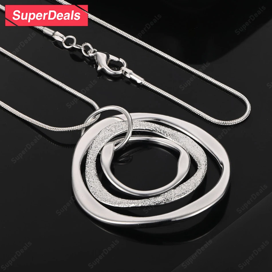 SuperDeals стерлингового серебра 925 пробы тройной круг кулон ожерелье женская мода очаровательные ювелирные изделия свадебная вечеринка изысканные элегантные ювелирные изделия
SuperDeals стерлингового серебра 925 пробы тройной круг кулон ожерелье женская мода очаровательные ювелирные изделия свадебная вечеринка изысканные элегантные ювелирные изделия