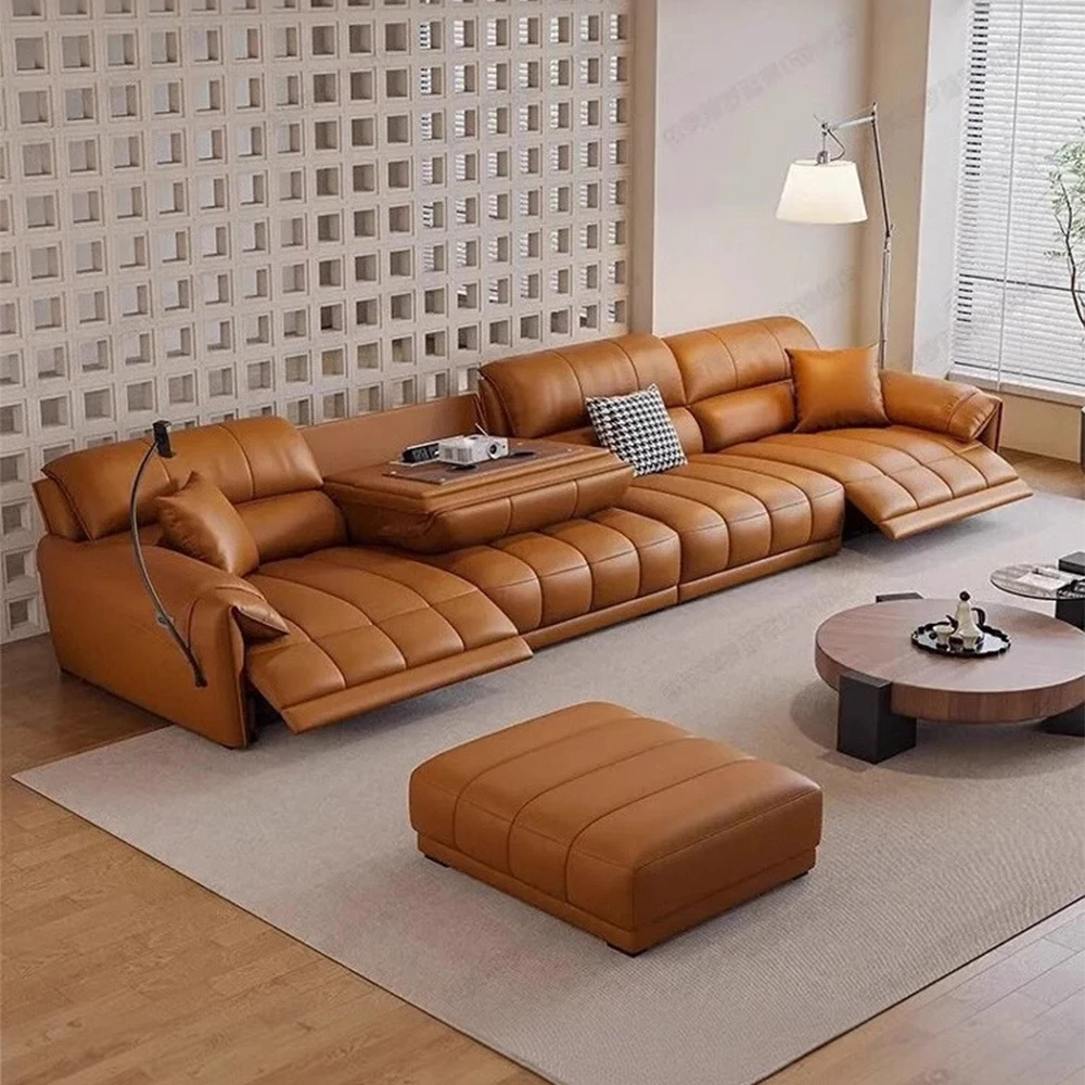 Modern Electric Reclining Sofa with Adjustable Footrest, USB, and Foldable Center Console – Italian Genuine Leather Power Sofa
Modern Electric Reclining Sofa with Adjustable Footrest, USB, and Foldable Center Console – Italian Genuine Leather Power Sofa