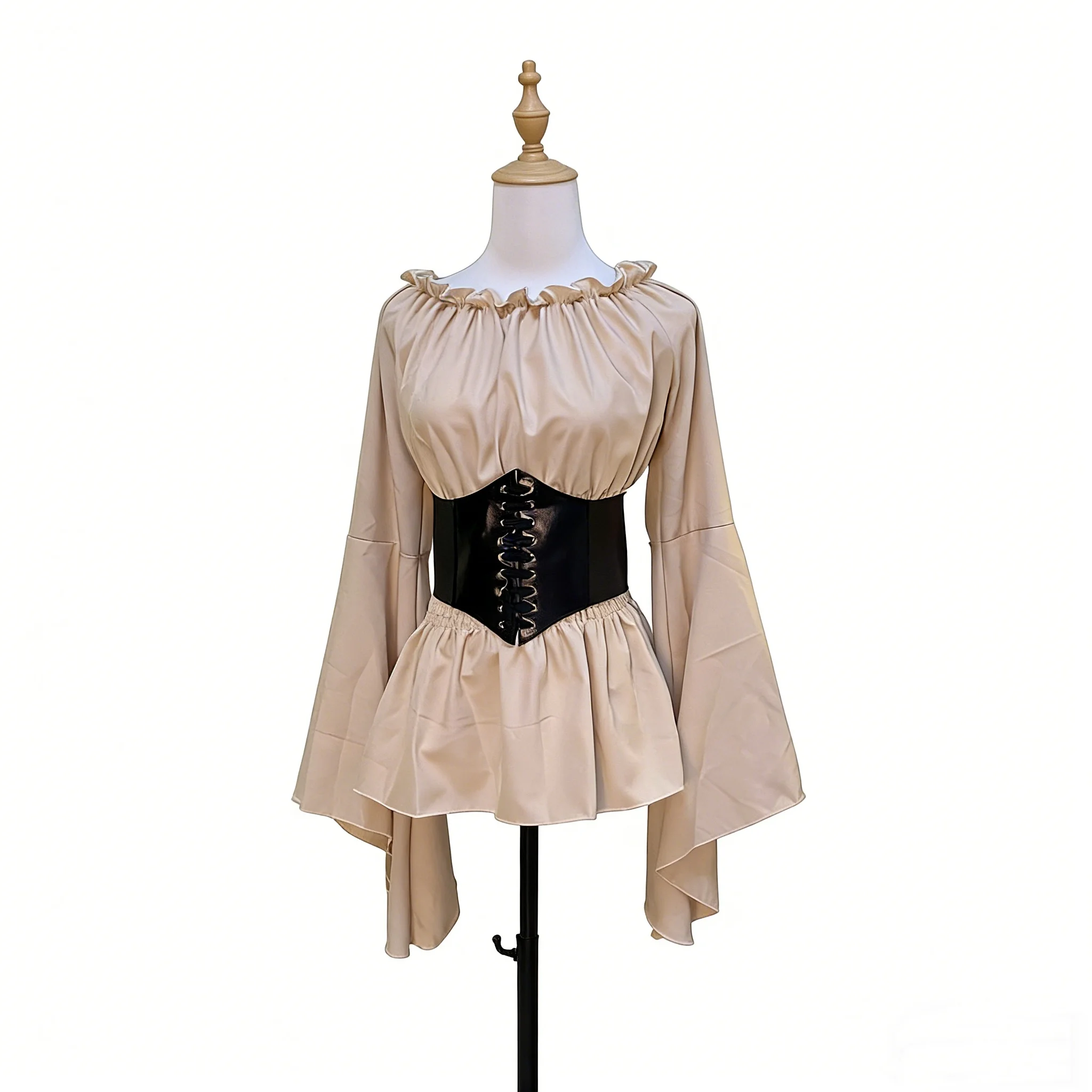 Средневековая женская винтажная блузка в стиле ретро, топ в стиле стимпанк, викторианские рубашки с расклешенными рукавами и открытыми плечами, милая свободная женская одежда
Средневековая женская винтажная блузка в стиле ретро, топ в стиле стимпанк, викторианские рубашки с расклешенными рукавами и открытыми плечами, милая свободная женская одежда