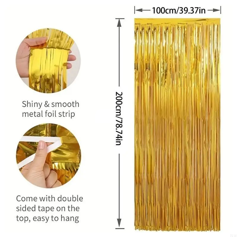 77JF Metallic Tinsel Curtain Backdrop Birthday Wedding Bachelorette Party Decoration
77JF Metallic Tinsel Curtain Backdrop Birthday Wedding Bachelorette Party Decoration