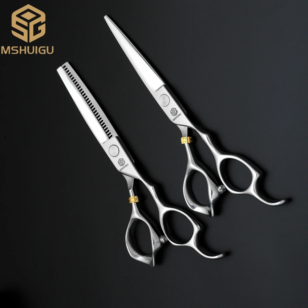 MSHUIGU Professional barber scissors Reverse blade multifunctional thinning shears 440C steel 6 inches Suitable for home haircu
MSHUIGU Professional barber scissors Reverse blade multifunctional thinning shears 440C steel 6 inches Suitable for home haircu