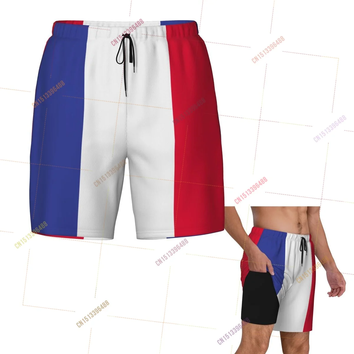 2026 France Flag Top Print 3D Mens Swimming Trunks Hawaiian Bathing Beach 2 in 1 Quick-Dry Summer Swim Shorts With Pockets
2026 France Flag Top Print 3D Mens Swimming Trunks Hawaiian Bathing Beach 2 in 1 Quick-Dry Summer Swim Shorts With Pockets