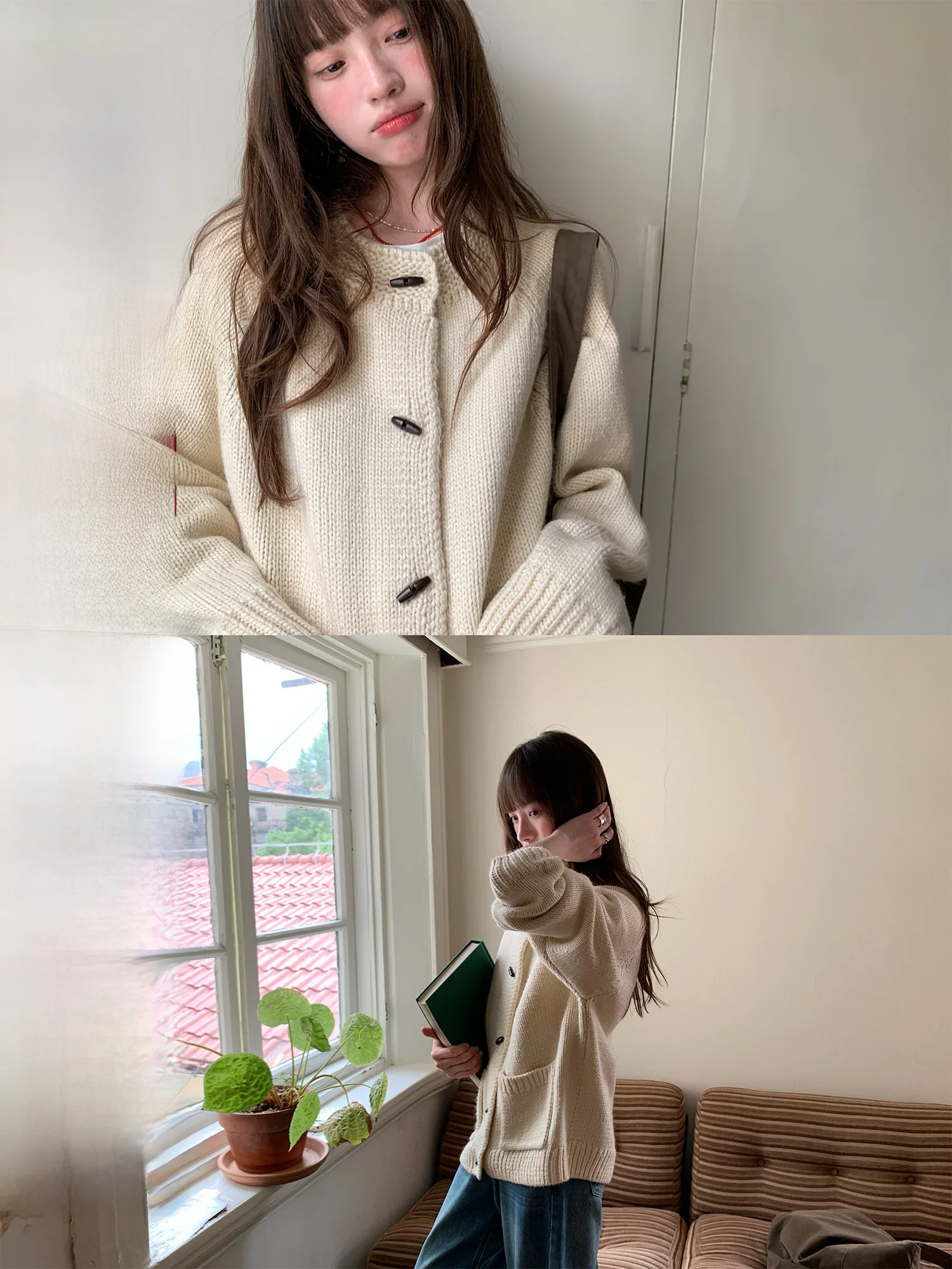 Женский свободный вязаный кардиган из мягкого уютного трикотажа, однотонный, на пуговицах, для осени и зимы, повседневный, длинный...
Женский свободный вязаный кардиган из мягкого уютного трикотажа, однотонный, на пуговицах, для осени и зимы, повседневный, длинный...