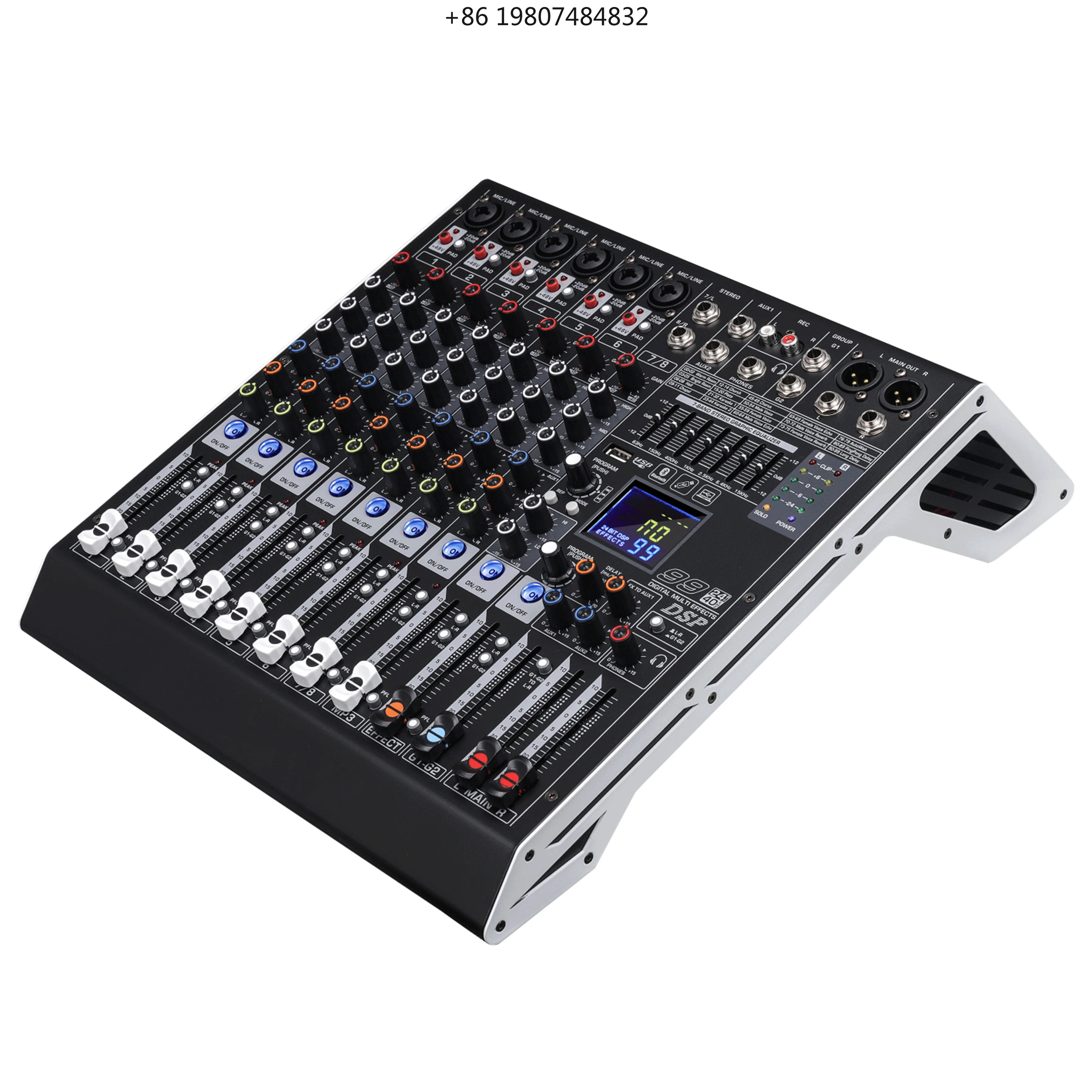 Effects for Live Band Professional DX-8 Audio Mixer 8 Channel with 6 XLR Input, 2 Group 99 DSP
Effects for Live Band Professional DX-8 Audio Mixer 8 Channel with 6 XLR Input, 2 Group 99 DSP