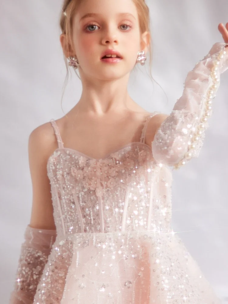 Custom Flower Girl Dress Wedding Dress First Christmas Party Kids Spaghetti Strap Long Sheer Glitter Sleeve Sequin Ball Gown F
Custom Flower Girl Dress Wedding Dress First Christmas Party Kids Spaghetti Strap Long Sheer Glitter Sleeve Sequin Ball Gown F