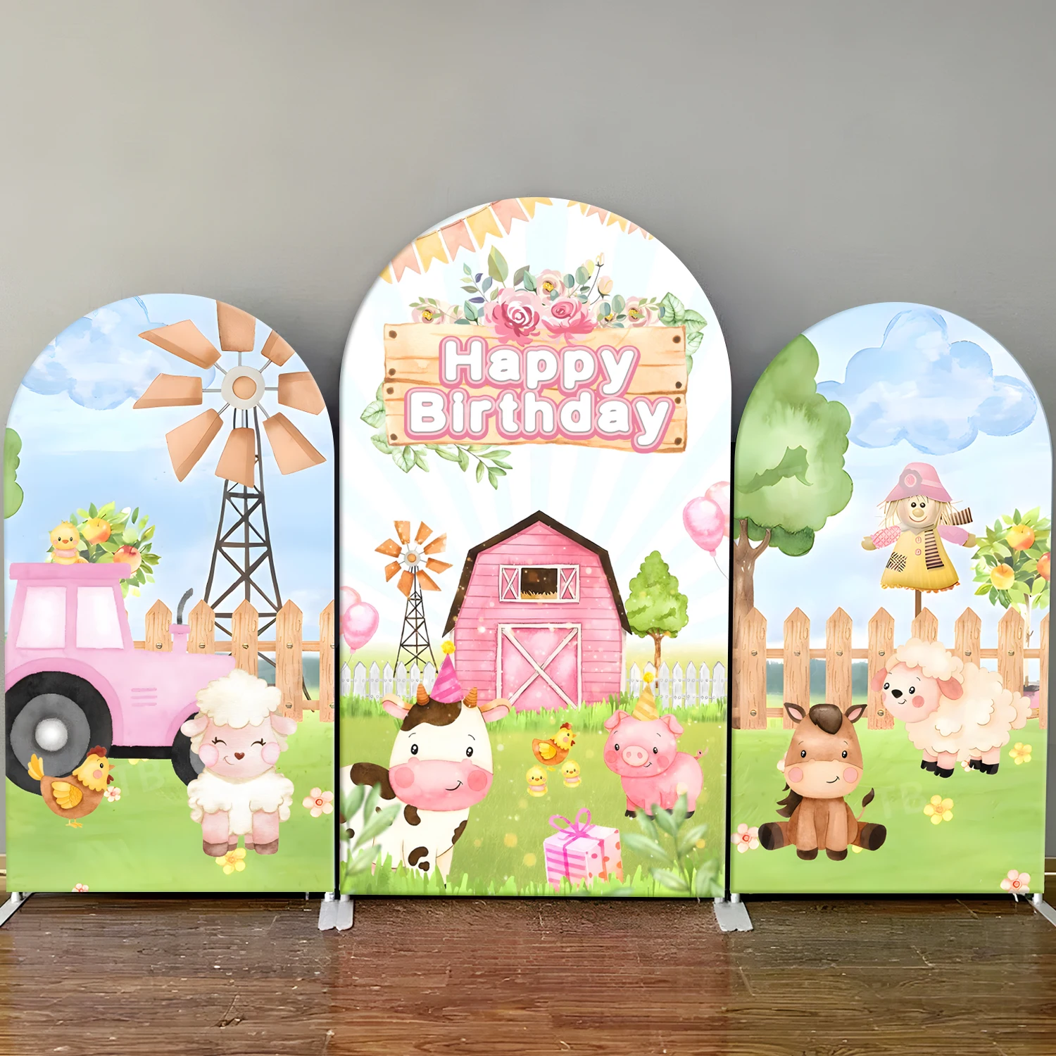 Farm Theme Arch Backdrop Cover Pink Barn Animals Barnyard House Baby Girls Shower Party Decor Chiara Wall Photography Background
Farm Theme Arch Backdrop Cover Pink Barn Animals Barnyard House Baby Girls Shower Party Decor Chiara Wall Photography Background
