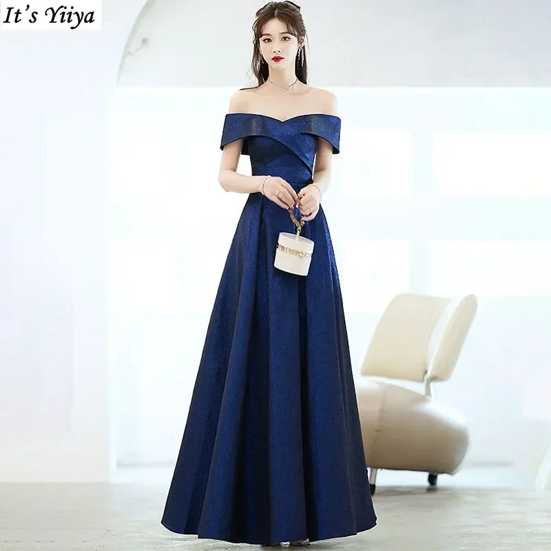 It's Yiiya Customized Evening Dress Navy Blue Jacquard Off the Shoulder Floor-Length A-Line Plus size Woman Formal Party Gowns
It's Yiiya Customized Evening Dress Navy Blue Jacquard Off the Shoulder Floor-Length A-Line Plus size Woman Formal Party Gowns