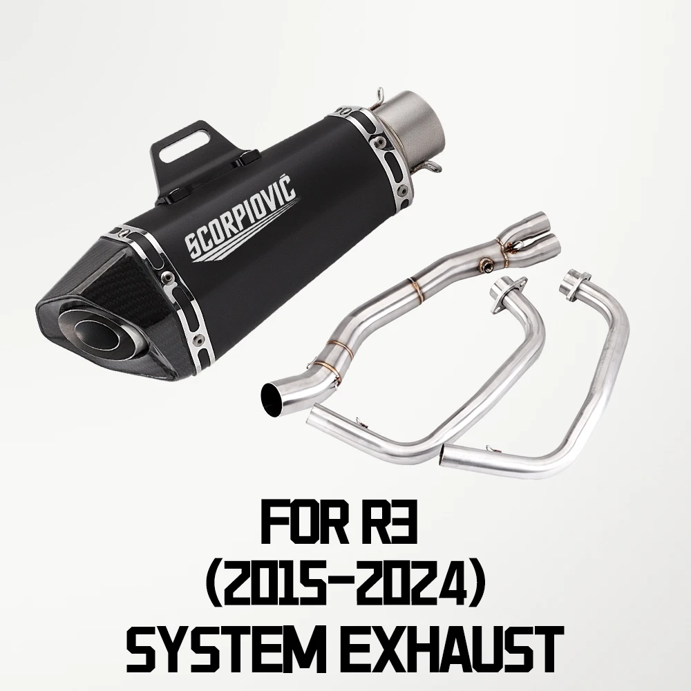 Slip On motorcycle system exhaust stainless steel front section and tail section suitable for R3 (2015-2024)
Slip On motorcycle system exhaust stainless steel front section and tail section suitable for R3 (2015-2024)