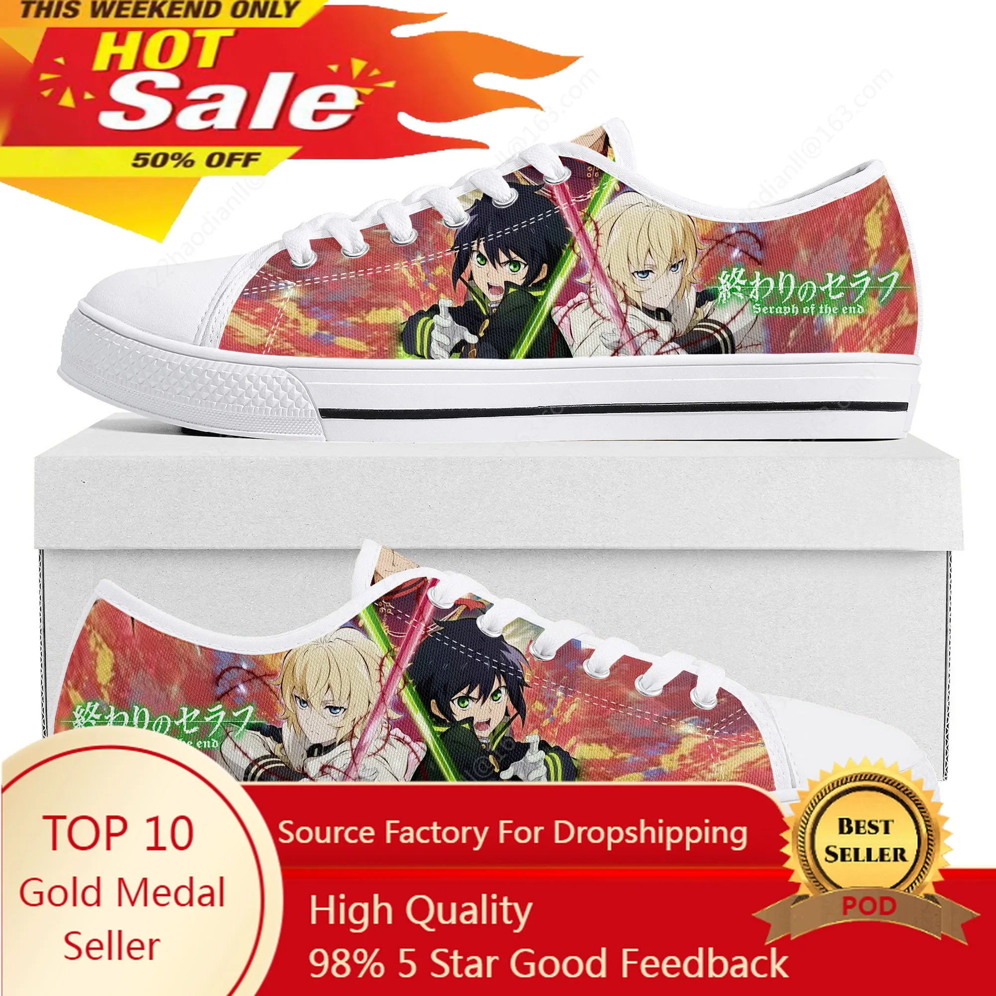 Seraph Of The End Hyakuya Low Top Sneakers High Quality Mens Womens Teenager Canvas Sneaker Couple Casual Shoes Custom Shoe
Seraph Of The End Hyakuya Low Top Sneakers High Quality Mens Womens Teenager Canvas Sneaker Couple Casual Shoes Custom Shoe