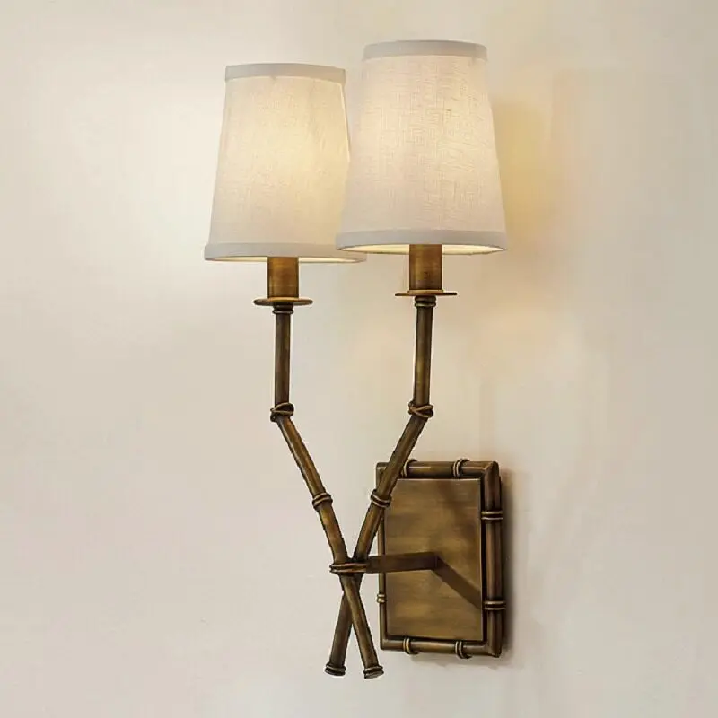 American Antique Iron Wall Lamps Bamboo Double Head Linen Lampshade Retro Sconces Living Room Restaurant Bedroom Bedside Lights
American Antique Iron Wall Lamps Bamboo Double Head Linen Lampshade Retro Sconces Living Room Restaurant Bedroom Bedside Lights