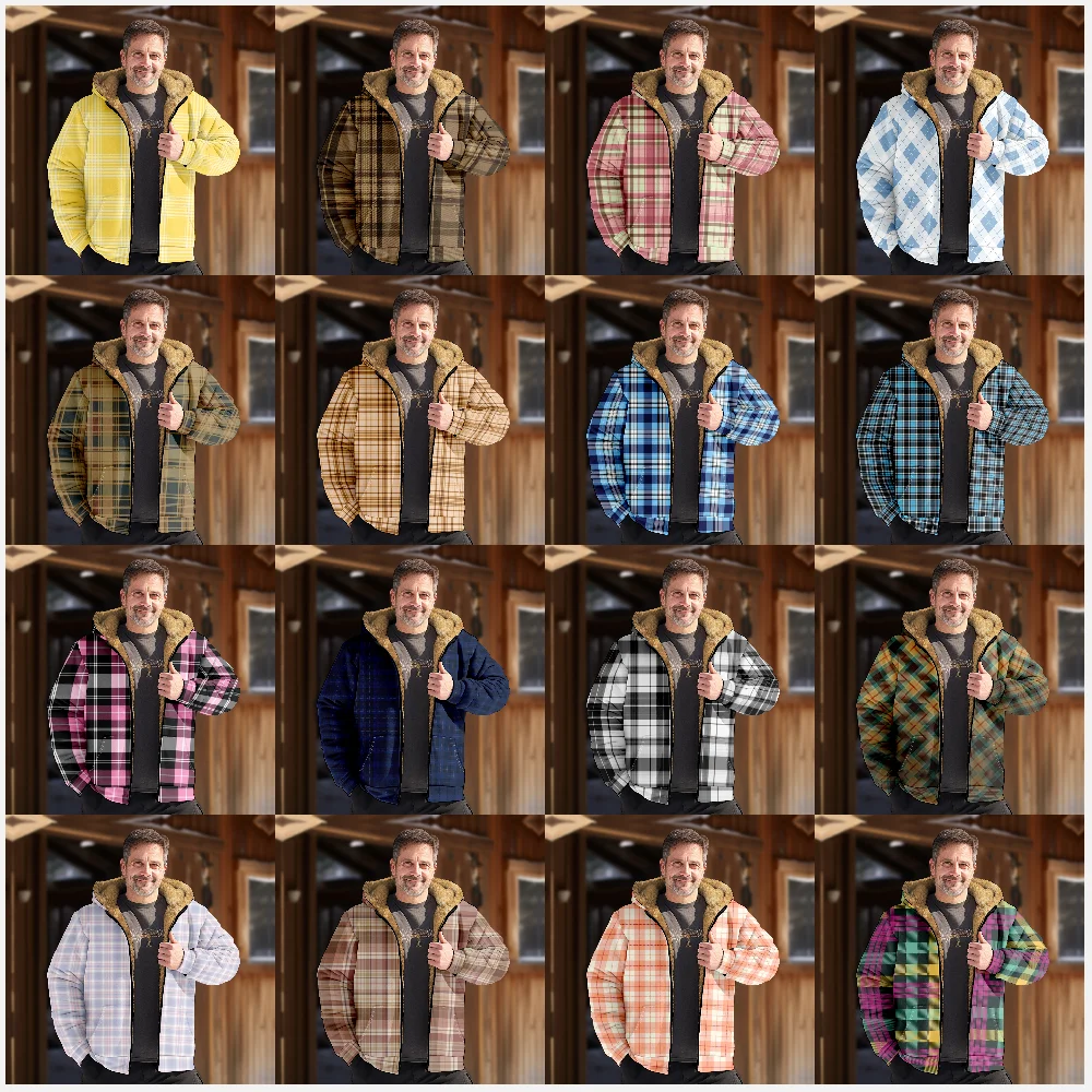 Animal patterned plaid shirt, cotton coat, hooded sweater, casual long sleeved zippered sweater, thick cotton coat, winter style
Animal patterned plaid shirt, cotton coat, hooded sweater, casual long sleeved zippered sweater, thick cotton coat, winter style