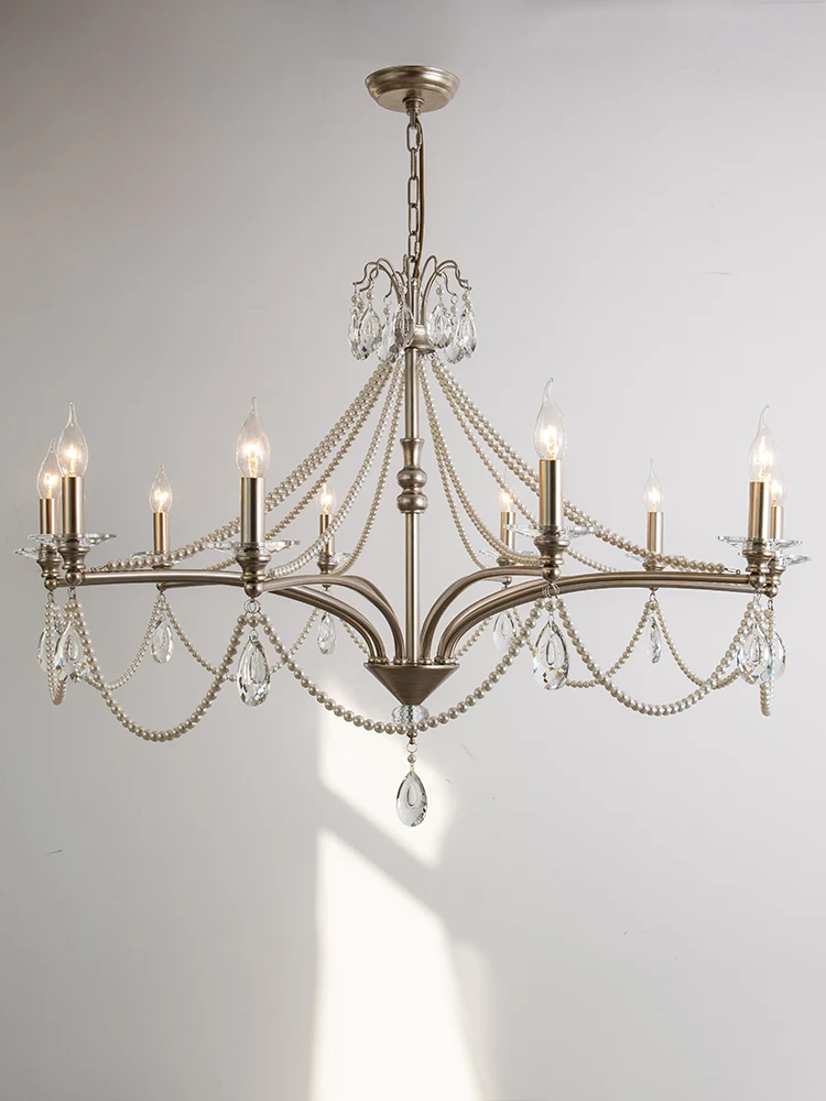 French retro chandelier living room light simple American villa model room light luxury restaurant creative pearl
French retro chandelier living room light simple American villa model room light luxury restaurant creative pearl