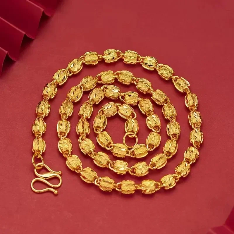 Gold 999 Watermelon Pattern Necklace, 8mm Luxury Neck Jewelry 24K Rourke Chain Quality Jewelry for Girlfriend Birthday Gift
Gold 999 Watermelon Pattern Necklace, 8mm Luxury Neck Jewelry 24K Rourke Chain Quality Jewelry for Girlfriend Birthday Gift