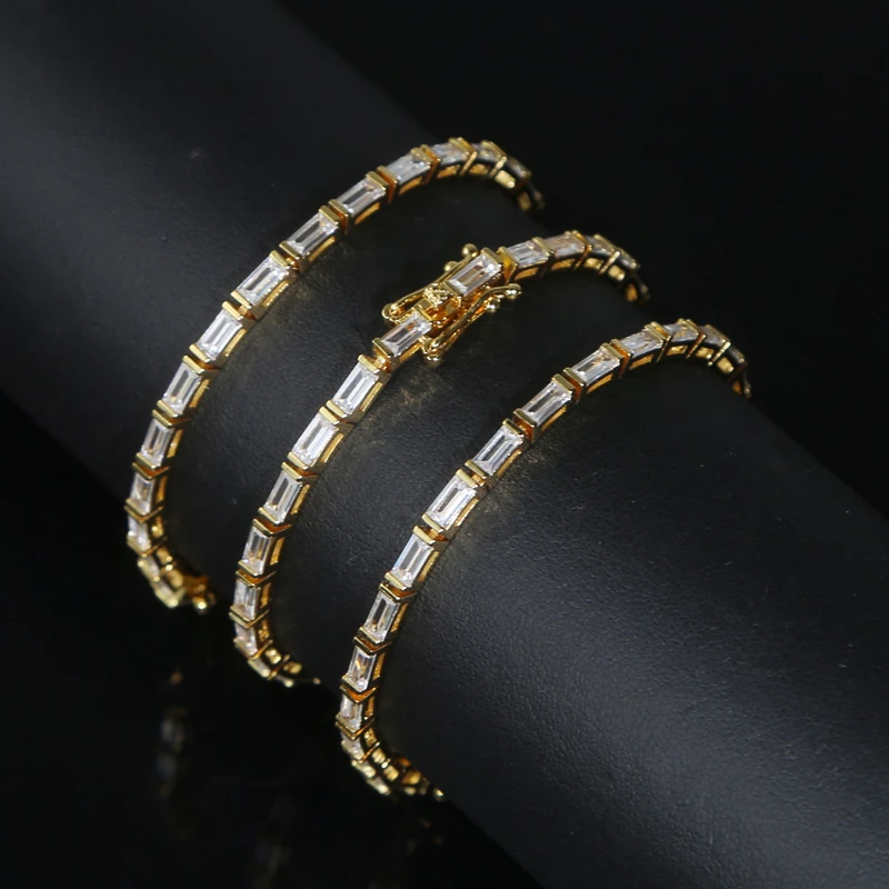 Arrivals Iced Out Gold Plated Charm Bracelet for Women Girl Square Segmented Transparent Bling CZ Crystal Wedding Party Jewelry
Arrivals Iced Out Gold Plated Charm Bracelet for Women Girl Square Segmented Transparent Bling CZ Crystal Wedding Party Jewelry
