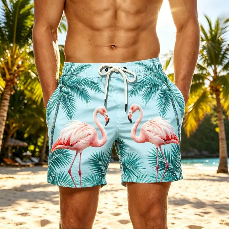 Men's Tropical Animal Print Casual Shorts, for beach vacations, pool parties, seaside walks and daily summer routines.
Men's Tropical Animal Print Casual Shorts, for beach vacations, pool parties, seaside walks and daily summer routines.