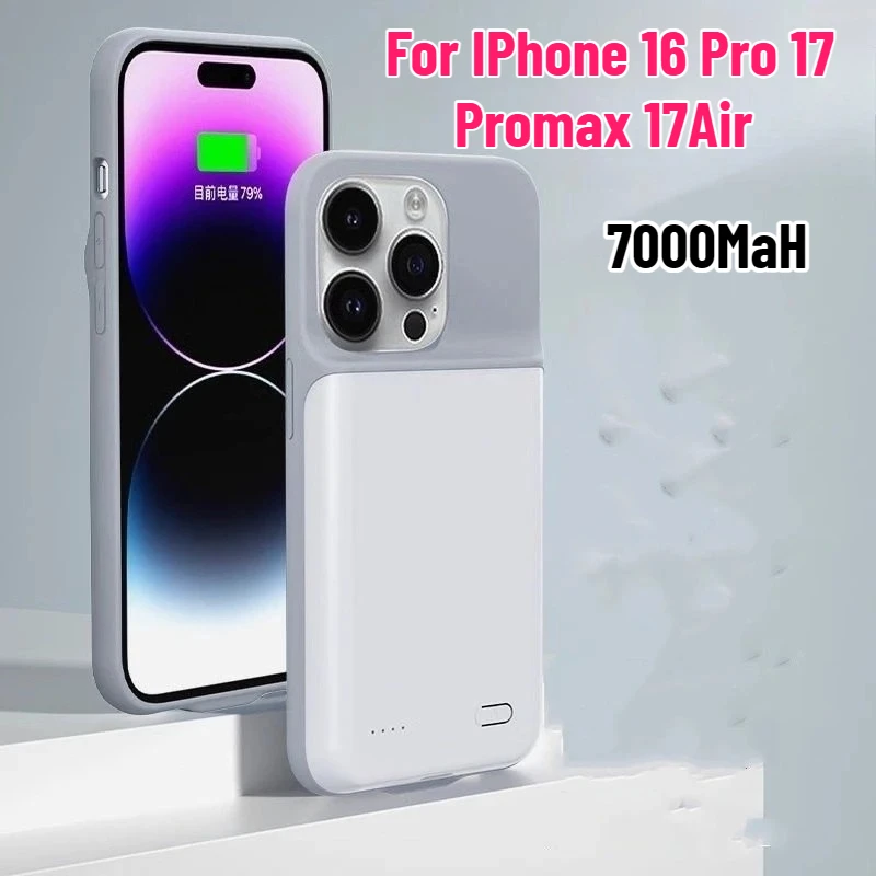 Battery Charger Case for IPhone 16 Pro 17 Promax External Battery Pack for IPhone 17Air Power Bank Charger Case 7000MaH
Battery Charger Case for IPhone 16 Pro 17 Promax External Battery Pack for IPhone 17Air Power Bank Charger Case 7000MaH