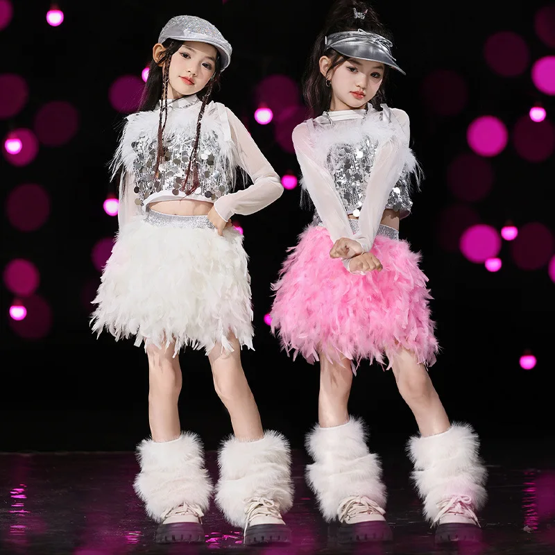 Hip Hop Sequins Jazz Dance Costume Street Dance Children Short Sleeve Crop Tops Short Skirt Outfits Kids Performance Dance Wear
Hip Hop Sequins Jazz Dance Costume Street Dance Children Short Sleeve Crop Tops Short Skirt Outfits Kids Performance Dance Wear