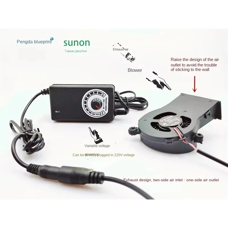 pa Newly built B1206PHV1-A exhaust and exhaust 12V turbine blower with speed regulator 8CM heat dissipation fan
pa Newly built B1206PHV1-A exhaust and exhaust 12V turbine blower with speed regulator 8CM heat dissipation fan