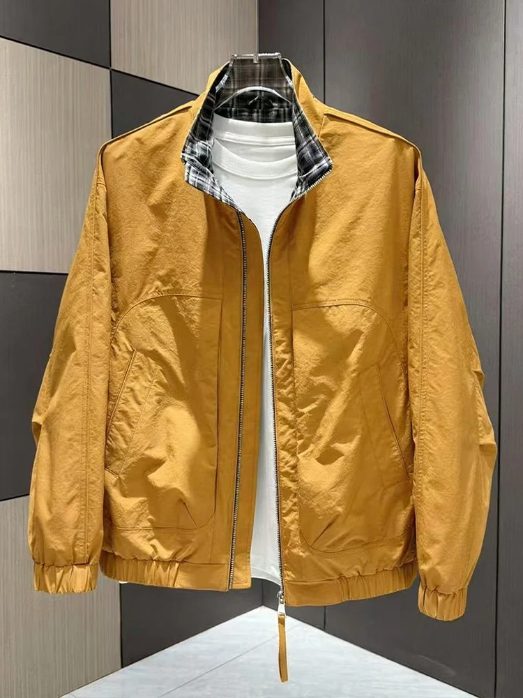 Spring New Men's Casual Plaid Patchwork Stand Collar Jacket Fashionable Versatile Loose Fit Youthful Style Outerwear
Spring New Men's Casual Plaid Patchwork Stand Collar Jacket Fashionable Versatile Loose Fit Youthful Style Outerwear