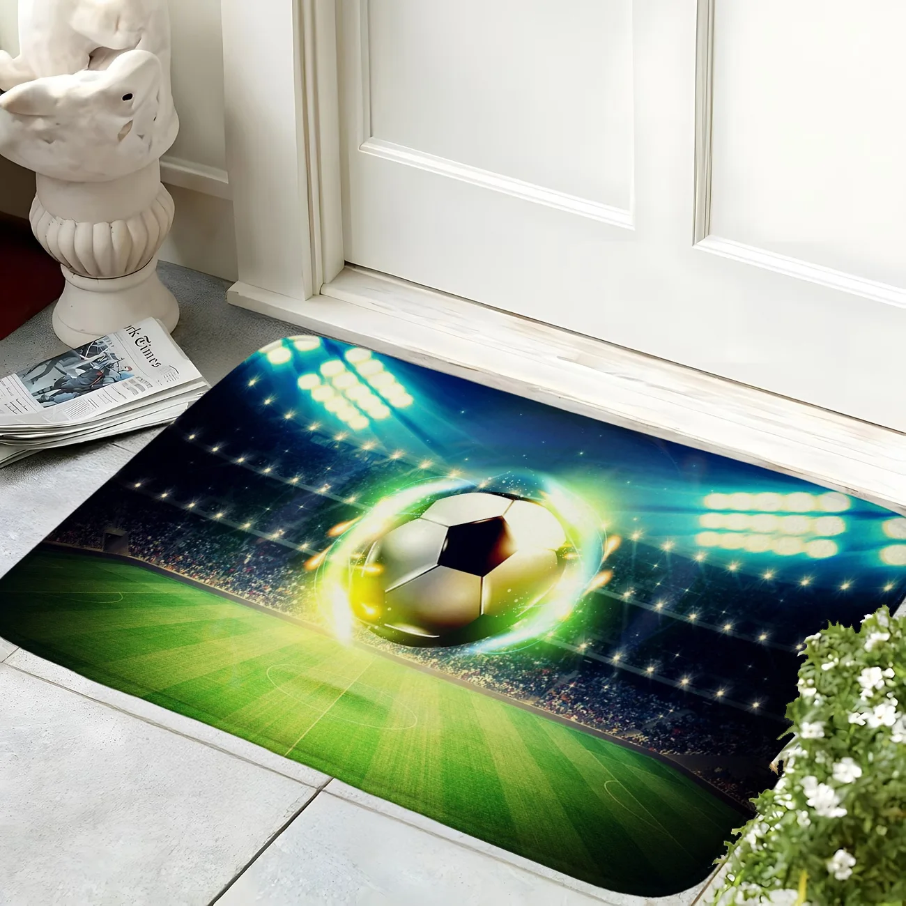 Soccer Field Welcome Doormat Stadium Night Lights Entrance Rug Football Sport Theme Non-Slip Welcome Floor Mat for Home Decor
Soccer Field Welcome Doormat Stadium Night Lights Entrance Rug Football Sport Theme Non-Slip Welcome Floor Mat for Home Decor