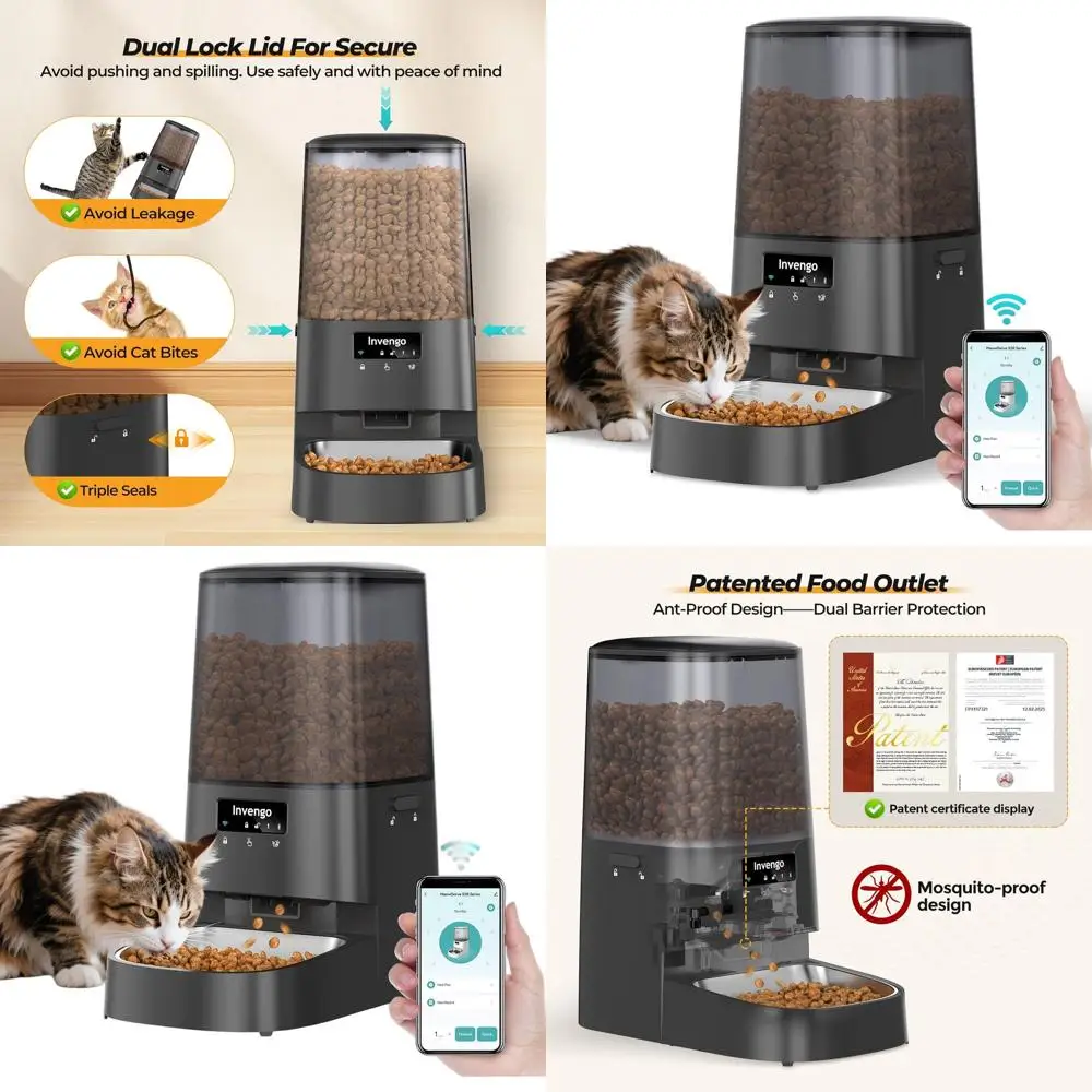 Умная кормушка для домашних животных с приложением, емкостью 5 л, поддержкой Wi-Fi, двойная мощность, регулируемые размеры порций, защита от сжатия и свежести, нержавеющая сталь
Умная кормушка для домашних животных с приложением, емкостью 5 л, поддержкой Wi-Fi, двойная мощность, регулируемые размеры порций, защита от сжатия и свежести, нержавеющая сталь