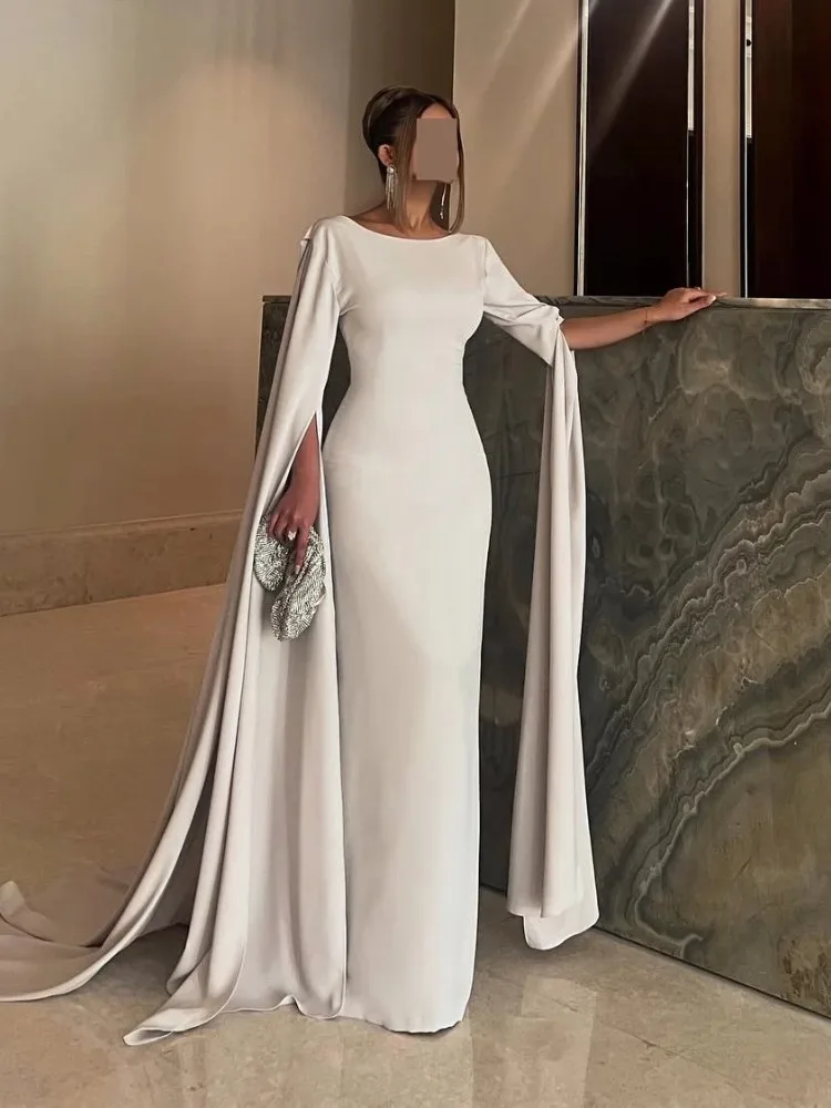 Saudi Arabic Mermaid Prom Dresses O-neck Full Sleeves Long Train Formal Party Wedding Bridal Gowns Customized
Saudi Arabic Mermaid Prom Dresses O-neck Full Sleeves Long Train Formal Party Wedding Bridal Gowns Customized