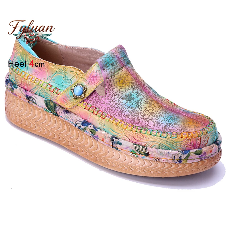 Spring Summer Retro Print Women's Shoes Coarse Flats Heels 4cm Shallow Mouth Precision Sewing Line Ladies Pumps Bohemian Shoes
Spring Summer Retro Print Women's Shoes Coarse Flats Heels 4cm Shallow Mouth Precision Sewing Line Ladies Pumps Bohemian Shoes