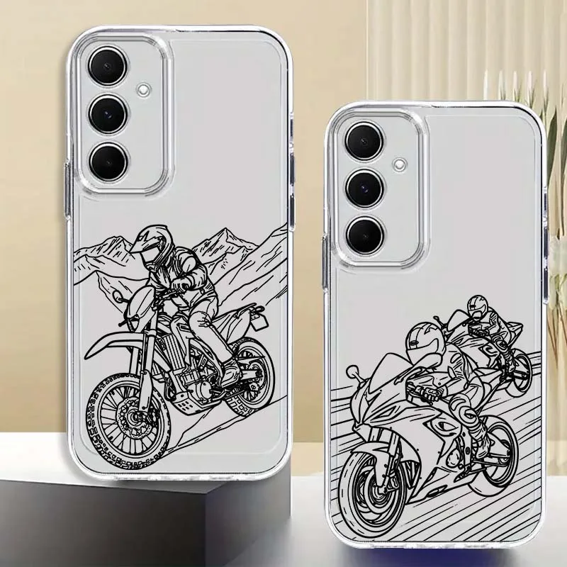 Line motorcycle rider For Samsung Galaxy A73 A72 A71 A55 A54 A53 A52 A51 A33 A25 A22 A15 A14 A05 TPU Transparent Phone Case
Line motorcycle rider For Samsung Galaxy A73 A72 A71 A55 A54 A53 A52 A51 A33 A25 A22 A15 A14 A05 TPU Transparent Phone Case