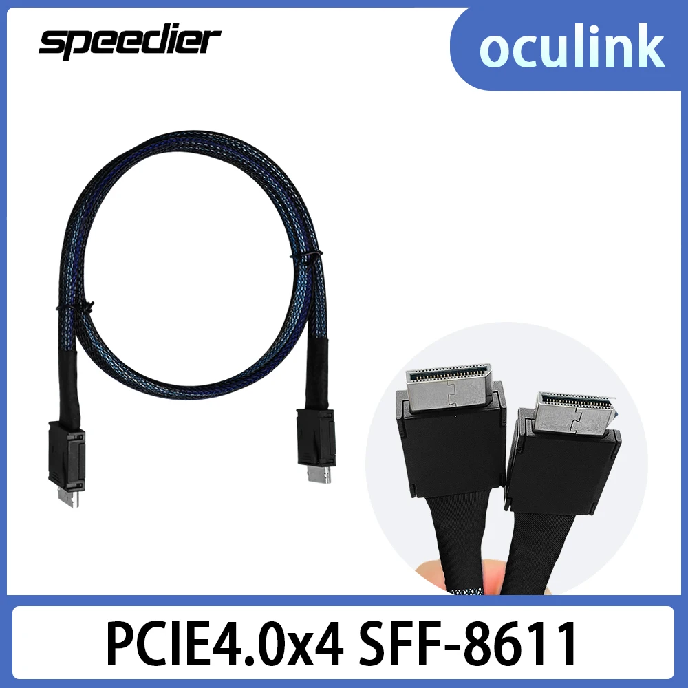PCIE4.0 X4 GEN4 SFF-8611 To SFF 8611 Extension Cable Oculink 4i Full-function Thickened Silver-plated for GPU Graphics Cards
PCIE4.0 X4 GEN4 SFF-8611 To SFF 8611 Extension Cable Oculink 4i Full-function Thickened Silver-plated for GPU Graphics Cards