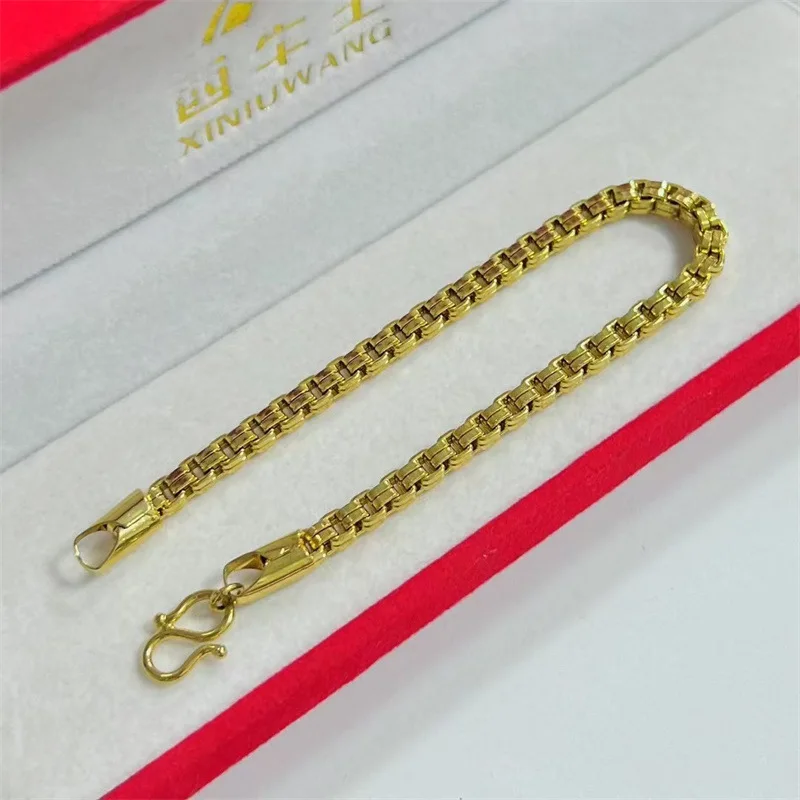 Viora Jewelry 9999 Fashion Plaid Bracelet 24K Real Gold Men and Women's Versatile Bracelet Accessories Fashion Commuter Jewelry
Viora Jewelry 9999 Fashion Plaid Bracelet 24K Real Gold Men and Women's Versatile Bracelet Accessories Fashion Commuter Jewelry