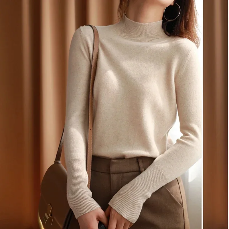 We.Fine Autumn Winter Chic Bottom Sweaters Women Turtleneck Pullover Slim Long Sleeve Knitted Fashion Soft Warm Pull Femmel Top
We.Fine Autumn Winter Chic Bottom Sweaters Women Turtleneck Pullover Slim Long Sleeve Knitted Fashion Soft Warm Pull Femmel Top