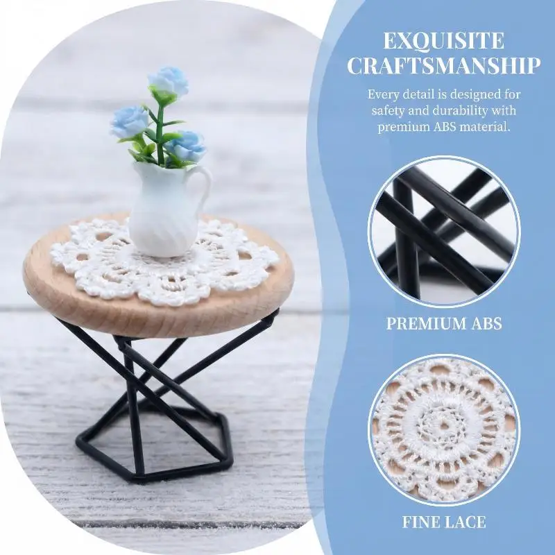 Миниатюрный круглый кофейный столик для кукольного домика, мебель в масштабе 1:12 с вазой-украшением для декора домашней сцены своими руками, подарок для ребенка
Миниатюрный круглый кофейный столик для кукольного домика, мебель в масштабе 1:12 с вазой-украшением для декора домашней сцены своими руками, подарок для ребенка