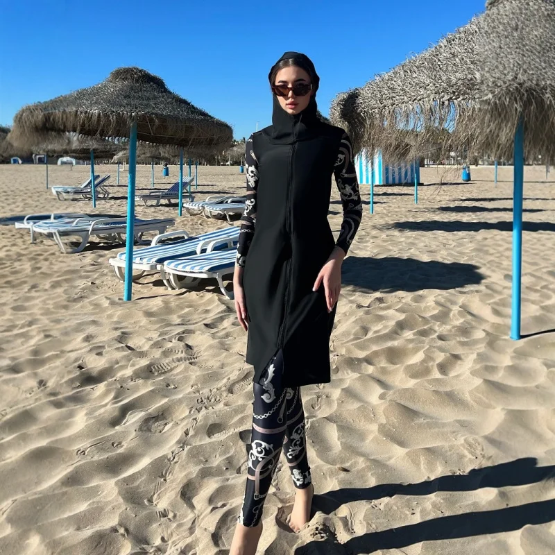 4pcs Burkini Muslim Modest Women Swimwear Long Sleeve Dress All Covered UPF50+ Rash Guard Arabic Swimwear Beach Wear
4pcs Burkini Muslim Modest Women Swimwear Long Sleeve Dress All Covered UPF50+ Rash Guard Arabic Swimwear Beach Wear