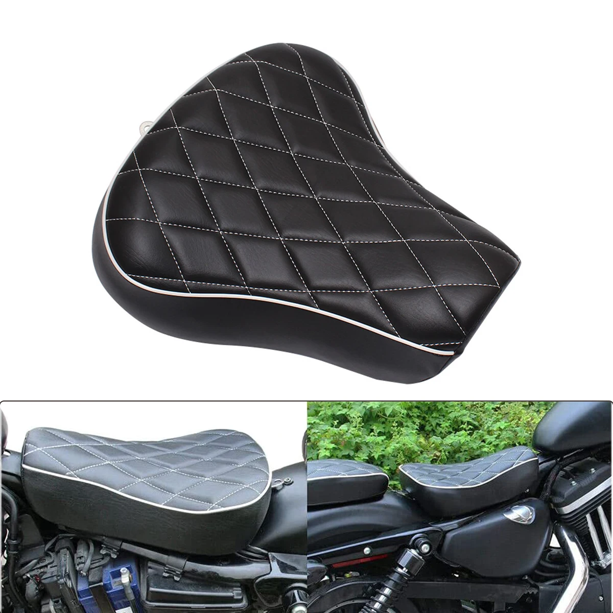 Sportster Driver Seat, Motorcycle Front Rider Driver Solo Seat Cushion Fits for Harley Sportster 883 1200 72 48 1983-2003
Sportster Driver Seat, Motorcycle Front Rider Driver Solo Seat Cushion Fits for Harley Sportster 883 1200 72 48 1983-2003