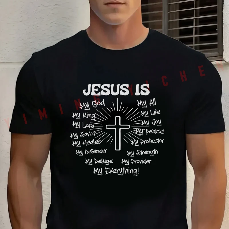 Men's Summer Cotton T-shirt Jesus Cross Faith Daily Graphic Moto Tee Casual Short-sleeve Motorbike Cycling Top
Men's Summer Cotton T-shirt Jesus Cross Faith Daily Graphic Moto Tee Casual Short-sleeve Motorbike Cycling Top
