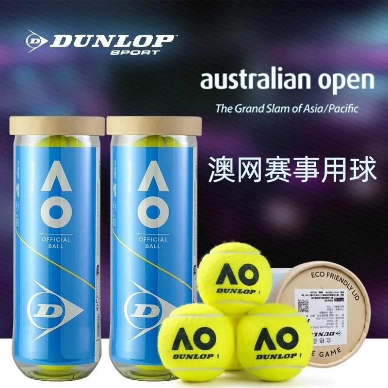 DUNLOP Tennis Tin Can Australian Open AO Match Ball High Elasticity and Durable Tennis Training Ball 3-Piece Set
DUNLOP Tennis Tin Can Australian Open AO Match Ball High Elasticity and Durable Tennis Training Ball 3-Piece Set